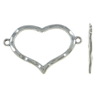 Heart Zinc Alloy Connector antique silver color plated 1/1 loop nickel lead & cadmium free Approx 2mm Approx Sold By KG