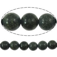 Russische Serpentine Perlen, rund, natürlich, 8mm, Bohrung:ca. 1mm, verkauft per ca. 15.5 ZollInch Strang