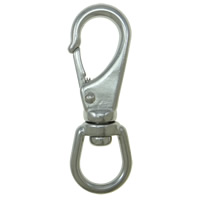 304 Stainless Steel Lobster Swivel Clasp, original color, 64.80mm, 12PCs/Lot, Sold By Lot