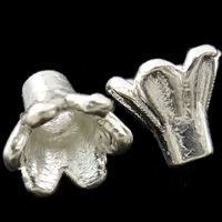 Zinc Alloy Bead Cap Flower bright silver color plated nickel lead & cadmium free Approx 1mm Approx Sold By KG