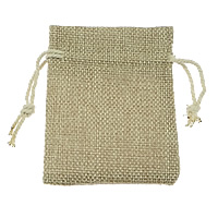 Jewelry Pouches Bags, Linen, 75x95x7mm, 100/