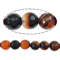 Prirodni Čudo ahat perle, Čudo Agate, Krug, različite veličine za izbor & faceted, Rupa:Približno 1-1.2mm, Dužina Približno 15.5 inčni, Prodano By Lot