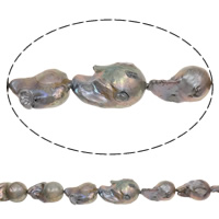 Baroko Kultūringas gėlavandenių perlų karoliukai, Gėlo vandens perlų, 15-18mm, Skylė:Apytiksliai 0.8mm, Parduota už 15 Inch Strand