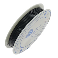 Messing Wire, med Plastic, ovntørrende lak, sort, nikkel, bly & cadmium fri, 0.40mm, Længde 15 m, 20pc'er/Lot, Solgt af Lot