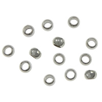 Acero inoxidable Beads gran agujero, Toroidal, agujero largo, color original, 4mm, agujero:aproximado 2.5mm, 2000PCs/Grupo, Vendido por Grupo