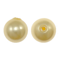 Half Drilled South Sea Shell Beads Round natural half-drilled gold 12mm Approx 1mm Sold By Lot
