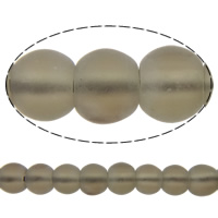 Naturlige Smoky Quartz perler, Runde, frosted, 6mm, Hole:Ca. 1mm, Længde Ca. 15.5 inch, 10Strands/Lot, Ca. 67pc'er/Strand, Solgt af Lot