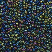 Plated Glass Seed Beads Round Approx approx0.5-1mm Approx Sold By Bag