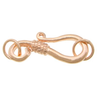 Brass Hook and Eye Clasp rose gold color plated nickel lead & cadmium free Approx 3mm Sold By Lot