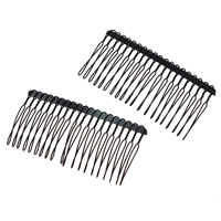 Zinc Alloy Decorative Hair Comb painted black nickel lead & cadmium free Sold By Lot