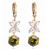 Gets® Jewelry Earring Brass Flower 18K gold plated with cubic zirconia nickel lead & cadmium free 7mm Sold By Pair