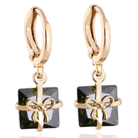Gets® Jewelry Earring Brass gift shape 18K gold plated with cubic zirconia nickel lead & cadmium free 10mm Sold By Pair