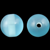 Granos de resina de imitación de ojos de gato, Esférico, ojos de gatos de imitación, azul claro, 10mm, agujero:aproximado 2mm, 1000PCs/Bolsa, Vendido por Bolsa