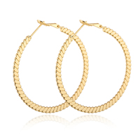 Gets® Jewelry Earring Brass Donut 18K gold plated nickel lead & cadmium free 3mm 48mm Sold By Pair