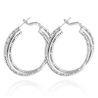 Gets® Jewelry Earring Brass Donut platinum plated nickel lead & cadmium free 5.5mm Sold By Pair
