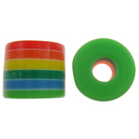 Striped Resin Beads Column multi-colored Approx 4mm Sold By Bag