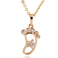 Gets® Jewelry Necklace Brass Foot 18K gold plated oval chain & with cubic zirconia nickel lead & cadmium free 23mm Sold Per Approx 18 Inch Strand