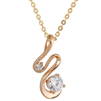 Gets® Jewelry Necklace Brass 18K gold plated oval chain & with cubic zirconia nickel lead & cadmium free 25mm Sold Per Approx 18 Inch Strand