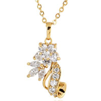Gets® Jewelry Necklace Brass 18K gold plated oval chain & with cubic zirconia nickel lead & cadmium free 29mm Sold Per Approx 18 Inch Strand