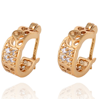 Gets® Jewelry Earring Brass 18K gold plated micro pave cubic zirconia nickel lead & cadmium free 5mm Sold By Pair
