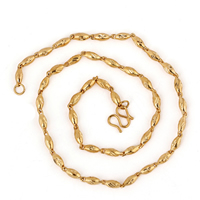 Collar de la joyería Gets®, metal, chapado en oro de 18 K, cadena de la barra, libre de níquel, plomo & cadmio, 4mm, Vendido para aproximado 21 Inch Sarta