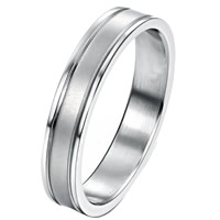 Titanium Steel Finger Ring Stainless Steel for man original color 6mm US Ring Sold By PC