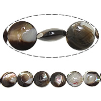 Turbanschnecken Perle, flache Runde, 10x4mm, Bohrung:ca. 1mm, Länge ca. 15.5 ZollInch, 5SträngeStrang/Menge, verkauft von Menge
