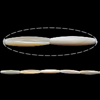Perles de coquillage jaune naturel, coquille jaune, ovale, 30x7mm, Trou:Environ 1.2mm, Longueur Environ 15.5 pouce, 3Strandstoron/lot, Vendu par lot