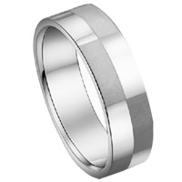 Titanium Čelik Finger Ring, Nehrđajući čelik, za čovjeka & Stardust, izvorna boja, 6mm, Veličina:8, Prodano By PC