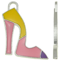 Zinc Alloy Shoes Pendants platinum color plated enamel nickel lead & cadmium free Approx Sold By Bag