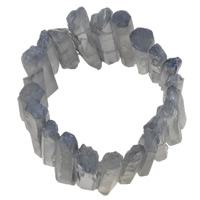 Cristal gris bracelet, naturel, bracelet perlé, 26-43mm, Longueur Environ 7.5 pouce, 5Strandstoron/lot, Vendu par lot