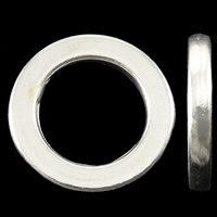 Zinklegering Linking Ring, Zinc Alloy, Donut, helder zilver plated, nikkel, lood en cadmium vrij, 14x2mm, Gat:Ca 9mm, Ca 830pC's/KG, Verkocht door KG
