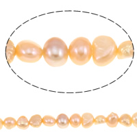 Barock odlad sötvattenspärla pärlor, Freshwater Pearl, naturlig, rosa, 4-5mm, Hål:Ca 0.8-1mm, Såld Per Ca 14.5 inch Strand