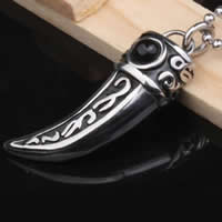 Stainless Steel Pendants 316L Stainless Steel with Resin Horn blacken Approx Sold By Lot