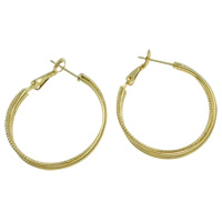 Gets® Jewelry Earring Brass Donut gold color plated nickel lead & cadmium free 30mm Sold By Pair