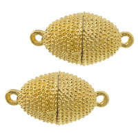 Zinc Alloy Magnetic Clasp Oval gold color plated single-strand nickel lead & cadmium free Approx 2.2mm Sold By Bag