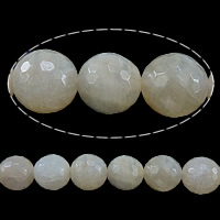 Labradorite perle, Krug, faceted, 8mm, Rupa:Približno 1mm, Dužina Približno 15 inčni, 2pramenovi/Lot, Približno 46računala/Strand, Prodano By Lot