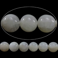 Labradorit perler, Runde, hvid, 8mm, Hole:Ca. 1mm, Længde Ca. 15 inch, 2Strands/Lot, Ca. 46pc'er/Strand, Solgt af Lot