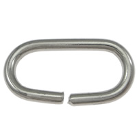 Нержавеющая сталь Открытое кольцо, Нержавеющая сталь 304, Прямоугольная форма, оригинальный цвет, 20x10x2mm, 500ПК/Лот, продается Лот