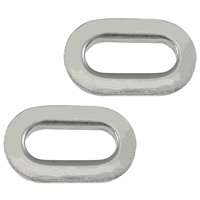 vinculação de anel de aço inoxidável, Aço inoxidável 304, Oval, cor original, 11x7x1.80mm, 200PCs/Lot, vendido por Lot