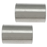 Grânulos de tubo de aço inoxidável, Aço inoxidável 304, cor original, 9x6x0.50mm, Buraco:Aprox 5mm, 200PCs/Lot, vendido por Lot