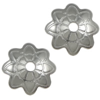 Stainless Steel Bead Cap 304 Stainless Steel Flower original color Approx 0.8mm Sold By Lot