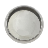 Stainless Steel Cabochon Setting 304 Stainless Steel Flat Round original color Inner Approx 8mm Sold By Lot