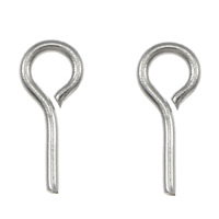 Stainless Steel Eyepins 304 Stainless Steel original color 0.5mm Approx 1.5mm Sold By Lot