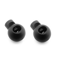 Plastic Spring Stopper single hole black Approx 7mm Sold By Bag