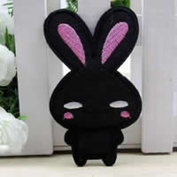 Iron on Patches Cloth Rabbit black Sold By Lot