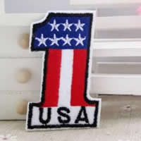 Iron on Patches Cloth Number 1 Sold By Lot