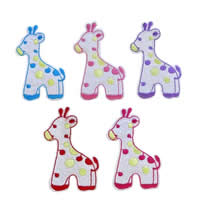 Strijk patches, Doek, Giraffe, meer kleuren voor de keuze, 41x72mm, 50pC's/Lot, Verkocht door Lot