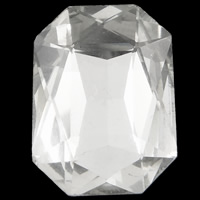 Cabujones de Cristal, Vidrio, Octágono, chapado en color de plata, diamantes de imitación de cristal & diverso tamaño para la opción & espalda rivoli & facetas, 100PCs/Bolsa, Vendido por Bolsa
