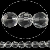 Krystalperler, Krystal, Runde, forskellig størrelse for valg & facetteret & efterligning CRYSTALLIZED™ krystaller, Krystal, Hole:Ca. 1mm, Solgt Per 11.2-13 inch Strand